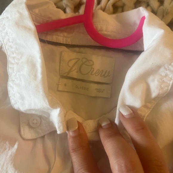 J Crew White Collard Button Up Shirt - Picture 3 of 4